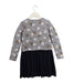 A Grey Long Sleeve Dresses from Petit Bateau in size 6T for girl. (Back View)