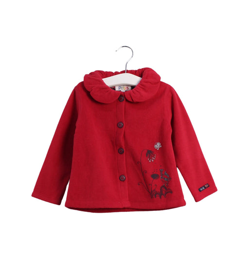 A Red Lightweight Jackets from La Compagnie des Petits in size 2T for girl. (Front View)