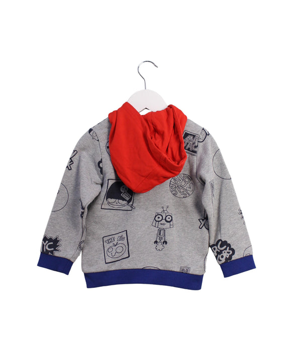 A Grey Zippered Sweatshirts from Little Marc Jacobs in size 3T for boy. (Back View)
