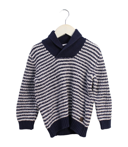 A Navy Knit Sweaters from Janie & Jack in size 2T for boy. (Front View)