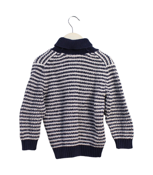A Navy Knit Sweaters from Janie & Jack in size 2T for boy. (Back View)