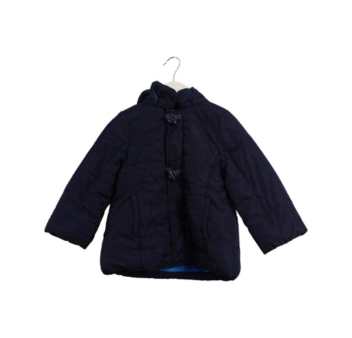 A Navy Puffer/Quilted Jackets from Kingkow in size 18-24M for boy. (Front View)