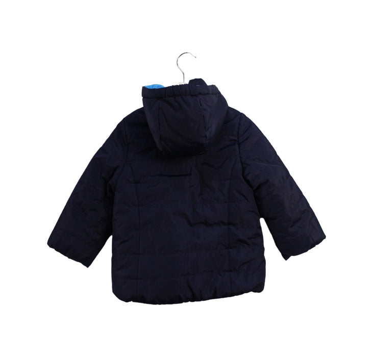 A Navy Puffer/Quilted Jackets from Kingkow in size 18-24M for boy. (Back View)