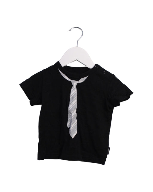A Black Short Sleeve T Shirts from Comme Ca Ism in size 12-18M for boy. (Front View)