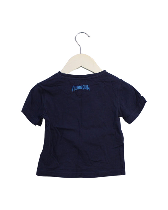 A Navy Short Sleeve T Shirts from Vilebrequin in size 2T for boy. (Back View)