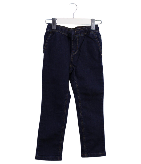 A Navy Casual Pants from Petit Bateau in size 4T for neutral. (Front View)