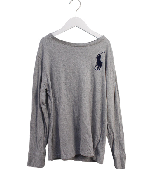 A Grey Long Sleeve Tops from Polo Ralph Lauren in size 10Y for boy. (Front View)