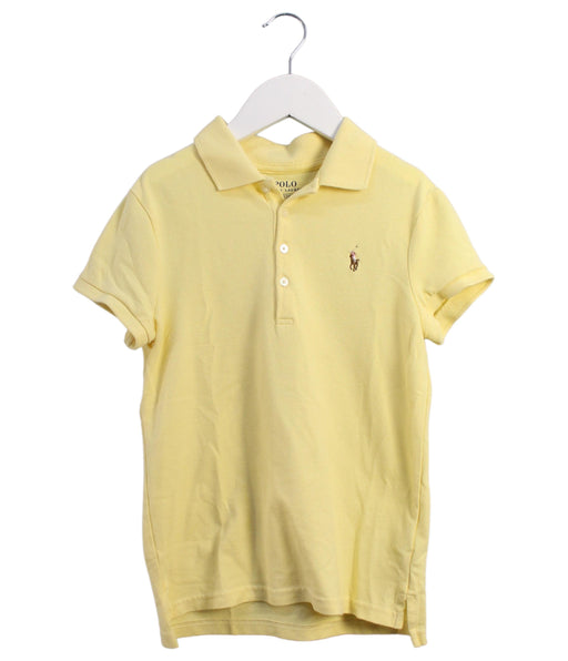 A Yellow Short Sleeve Polos from Polo Ralph Lauren in size 8Y for girl. (Front View)