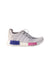 A Grey Sneakers from Adidas in size 11Y for girl. (Back View)