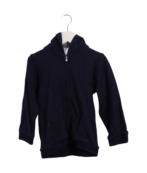 A Navy Zippered Sweatshirts from Jacadi in size 3T for boy. (Front View)