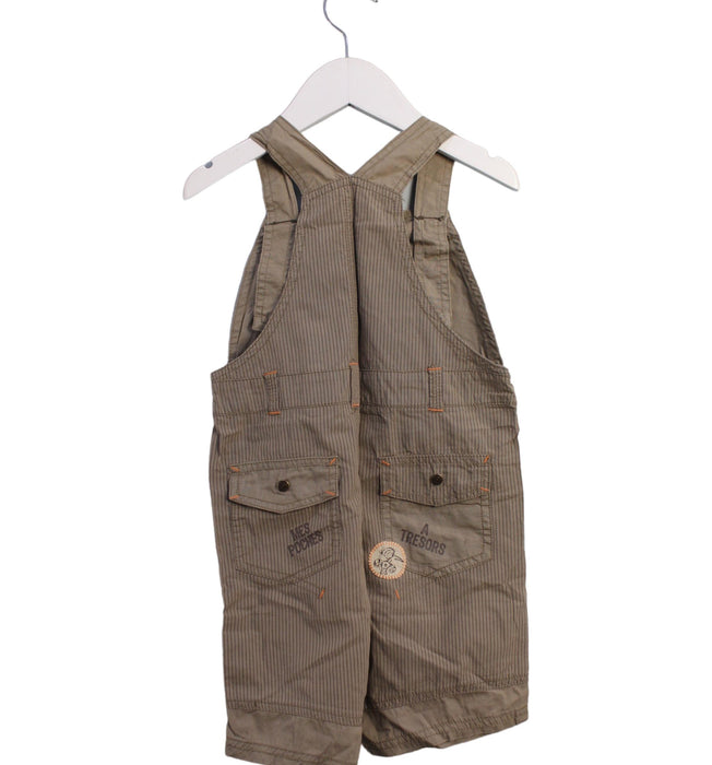 A Brown Long Overalls from La Compagnie des Petits in size 3T for boy. (Back View)