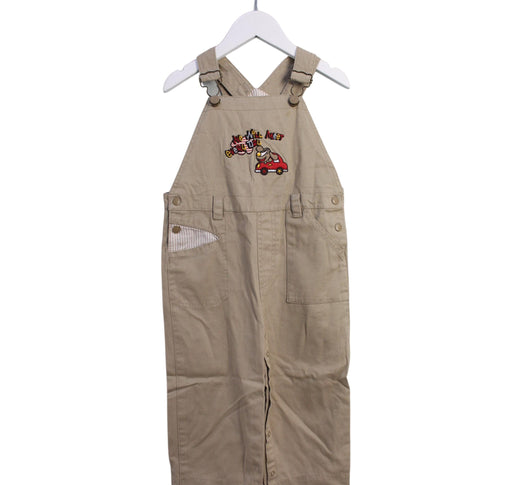 A Beige Long Overalls from Chickeeduck in size 2T for boy. (Front View)