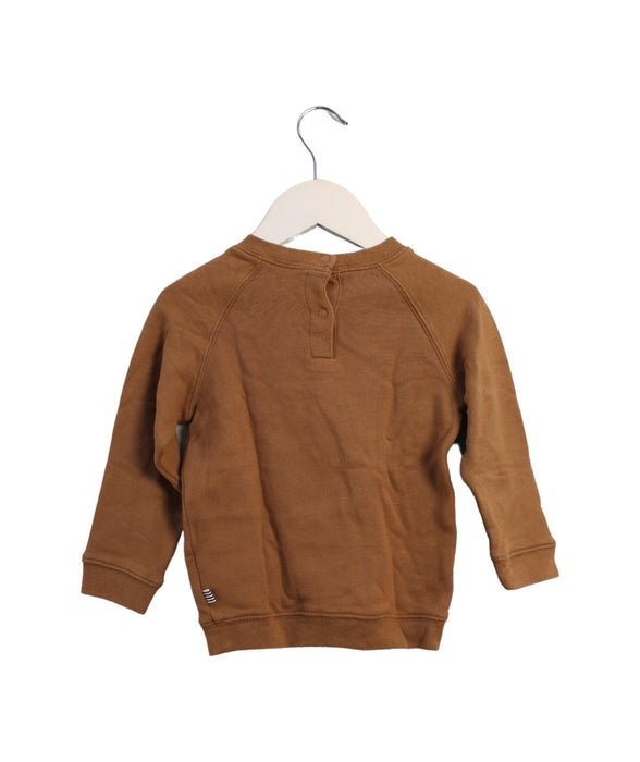A Brown Crewneck Sweatshirts from Petit Bateau in size 12-18M for boy. (Back View)