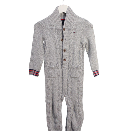 A Grey Long Sleeve Jumpsuits from Tommy Hilfiger in size 12-18M for boy. (Front View)
