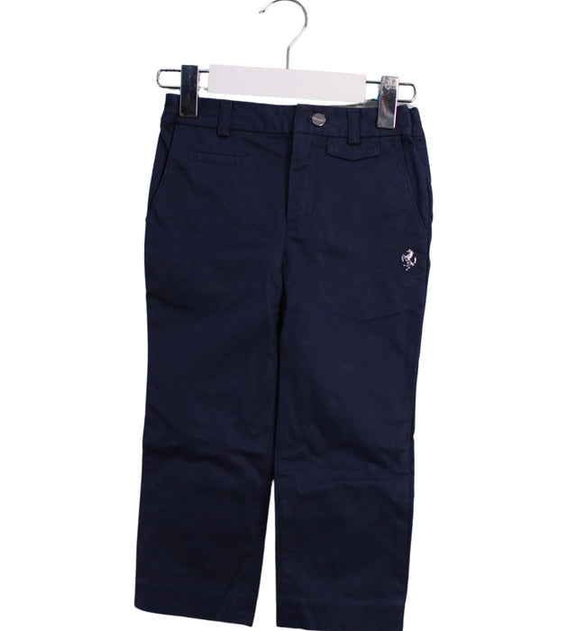 A Navy Casual Pants from Ferrari in size 2T for boy. (Front View)