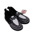 A Black Slip Ons from Vans in size 4T for boy. (Front View)