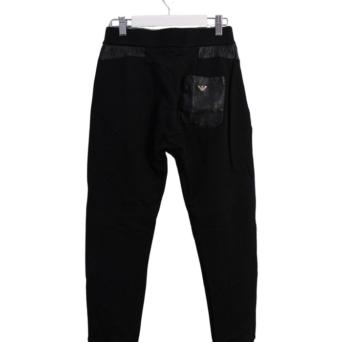 A Black Sweatpants from Armani in size 10Y for boy. (Back View)
