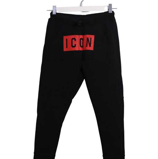 A Black Sweatpants from DSquared2 in size 10Y for boy. (Front View)