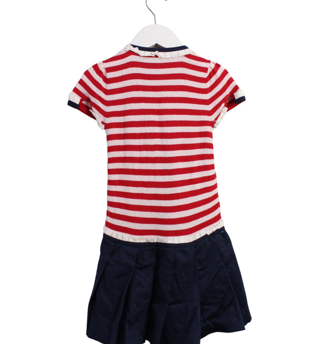A Red Short Sleeve Dresses from Nicholas & Bears in size 4T for girl. (Back View)