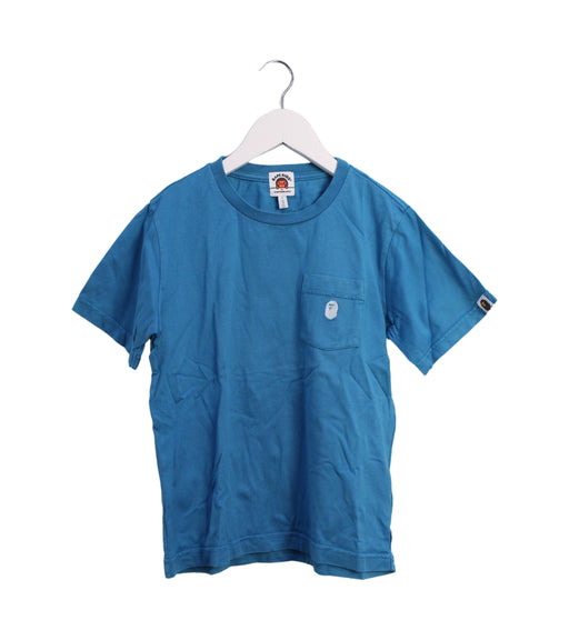 A Blue Short Sleeve T Shirts from BAPE KIDS in size 7Y for boy. (Front View)