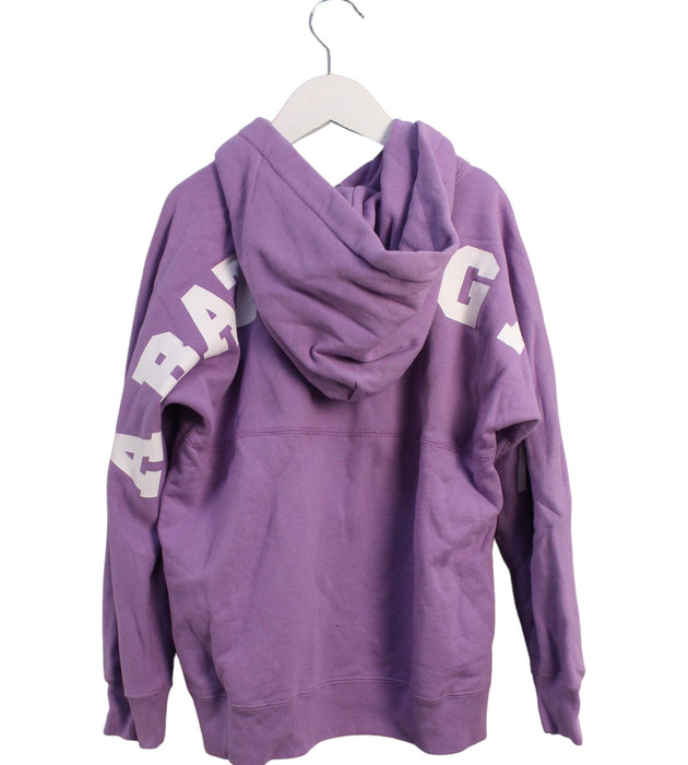 A Purple Hooded Sweatshirts from BAPE KIDS in size 7Y for boy. (Back View)