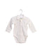A White Long Sleeve Bodysuits from Petit Bateau in size 3-6M for girl. (Front View)