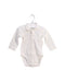 A White Long Sleeve Bodysuits from Petit Bateau in size 3-6M for girl. (Front View)