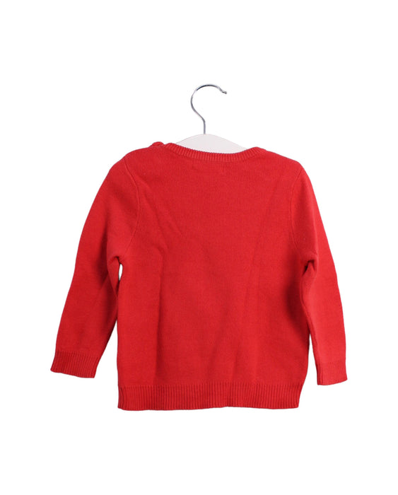 A Red Knit Sweaters from Momonittu in size 6-12M for girl. (Back View)