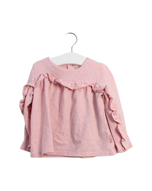A Pink Long Sleeve Tops from Mides in size 12-18M for girl. (Front View)