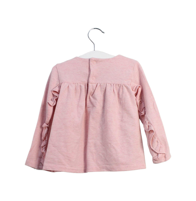 A Pink Long Sleeve Tops from Mides in size 12-18M for girl. (Back View)