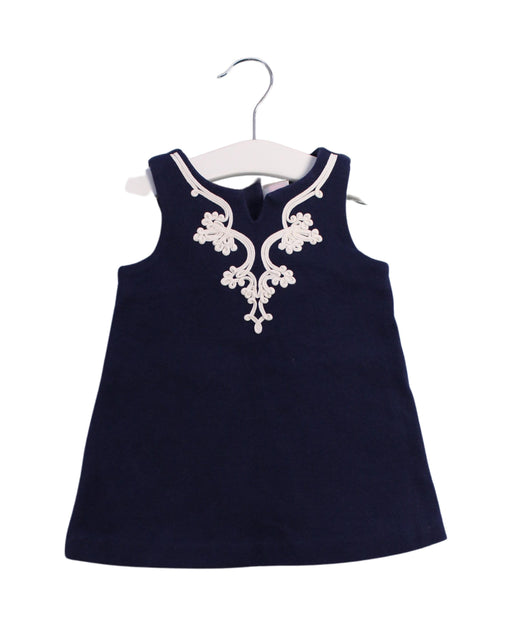 A Navy Sleeveless Dresses from Janie & Jack in size 6-12M for girl. (Front View)