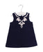 A Navy Sleeveless Dresses from Janie & Jack in size 6-12M for girl. (Front View)