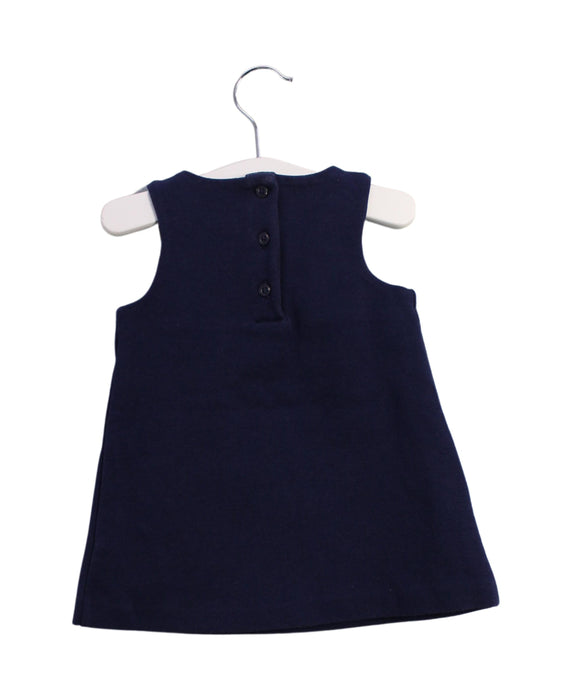 A Navy Sleeveless Dresses from Janie & Jack in size 6-12M for girl. (Back View)
