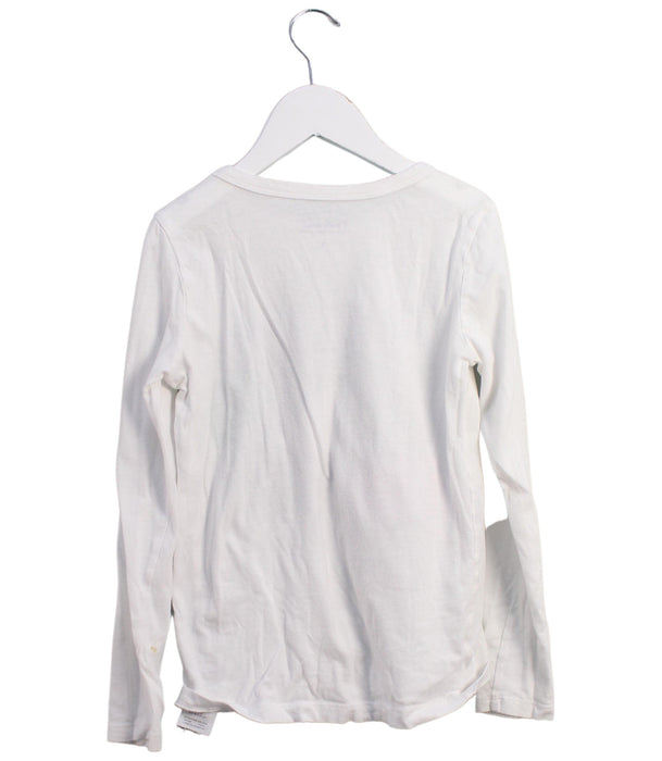 A White Long Sleeve Tops from Crewcuts in size 8Y for girl. (Back View)