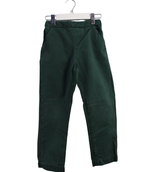 A Green Casual Pants from Bonpoint in size 6T for boy. (Front View)