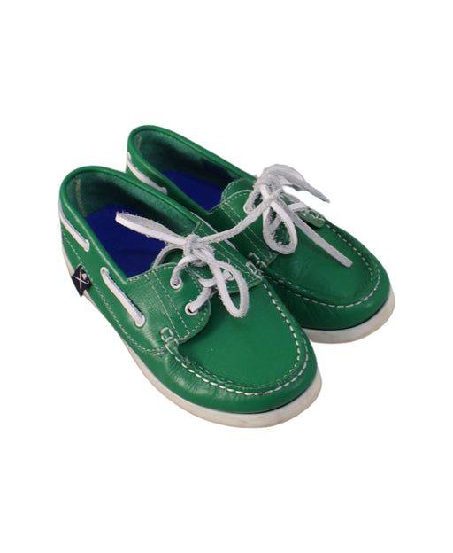 A Green Loafers & Moccasins from Hackett in size 5T for boy. (Front View)
