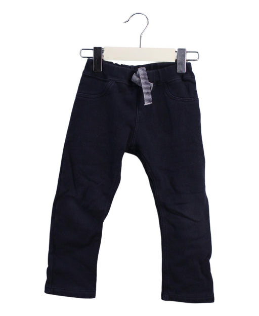 A Navy Sweatpants from Petit Bateau in size 2T for boy. (Front View)
