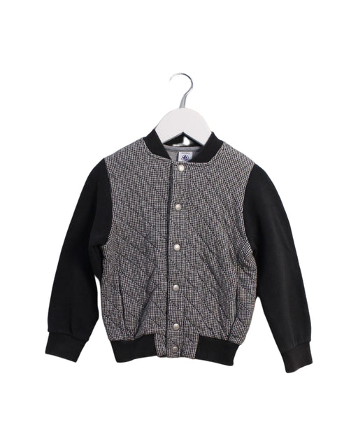 A Grey Lightweight Jackets from Petit Bateau in size 3T for boy. (Front View)