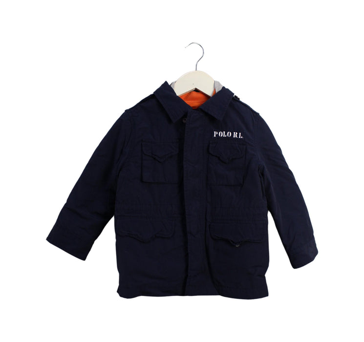 A Navy Lightweight Jackets from Polo Ralph Lauren in size 3T for boy. (Front View)