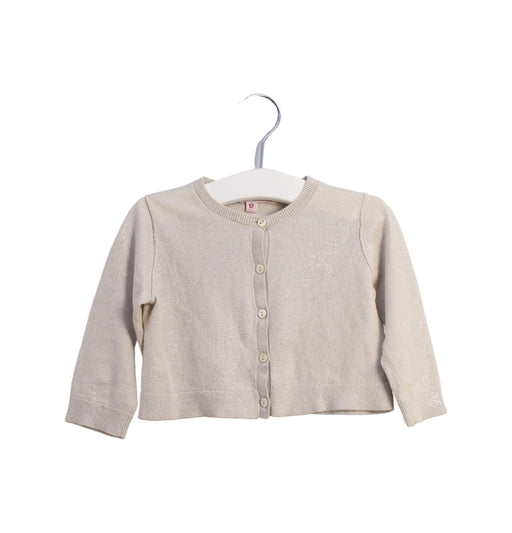 A Gold Cardigans from Bonpoint in size 6-12M for girl. (Front View)