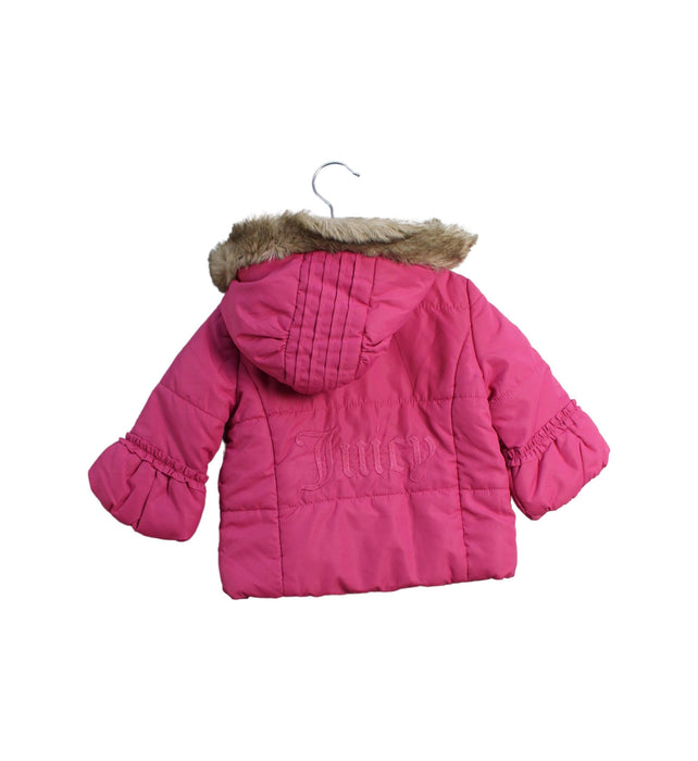 A Pink Puffer/Quilted Jackets from Juicy Couture in size 6-12M for girl. (Back View)