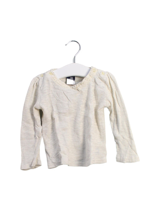 A Ivory Long Sleeve Tops from Ralph Lauren in size 6-12M for girl. (Front View)