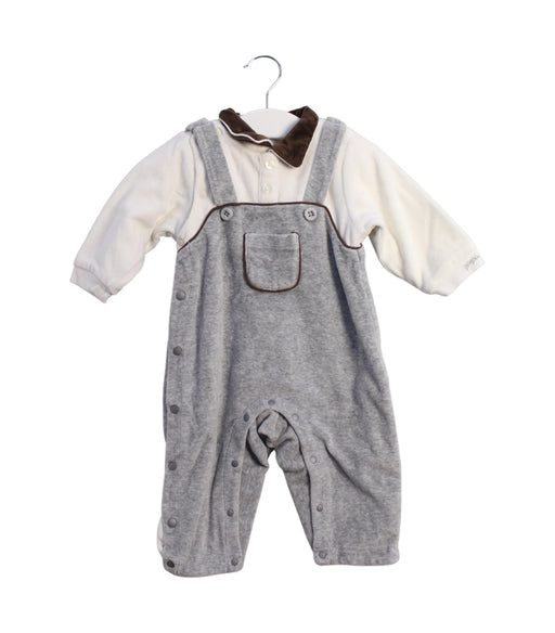 A Grey Long Sleeve Jumpsuits from Chickeeduck in size 2T for boy. (Front View)