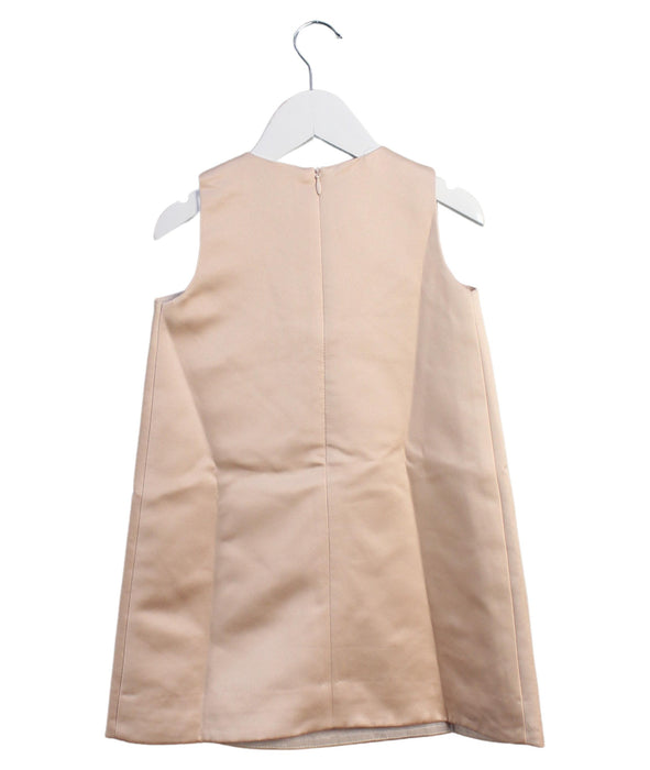 A Beige Sleeveless Dresses from Hucklebones in size 4T for girl. (Back View)