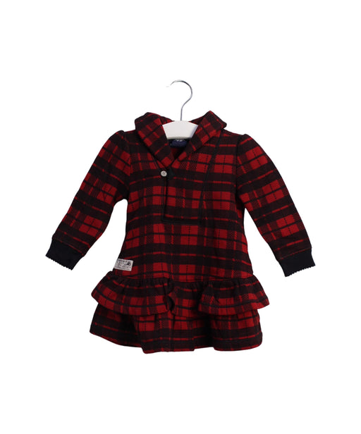 A Red Long Sleeve Dresses from Ralph Lauren in size 6-12M for girl. (Front View)