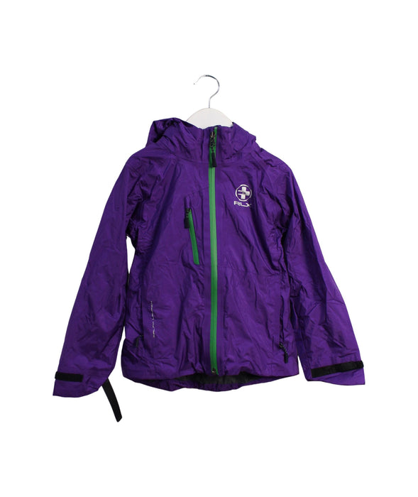 A Purple Lightweight Jackets from Ralph Lauren in size 5T for neutral. (Front View)