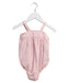 A Pink Sleeveless Bodysuits from Knot in size 6-12M for girl. (Front View)