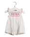 A White Sleeveless Dresses from Purebaby in size 0-3M for girl. (Front View)