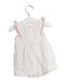 A White Sleeveless Dresses from Purebaby in size 0-3M for girl. (Back View)