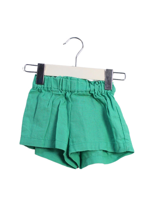 A Green Shorts Sets from Seed in size 3-6M for girl. (Back View)
